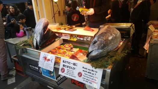 Fresh tuna at Tsukiji market
